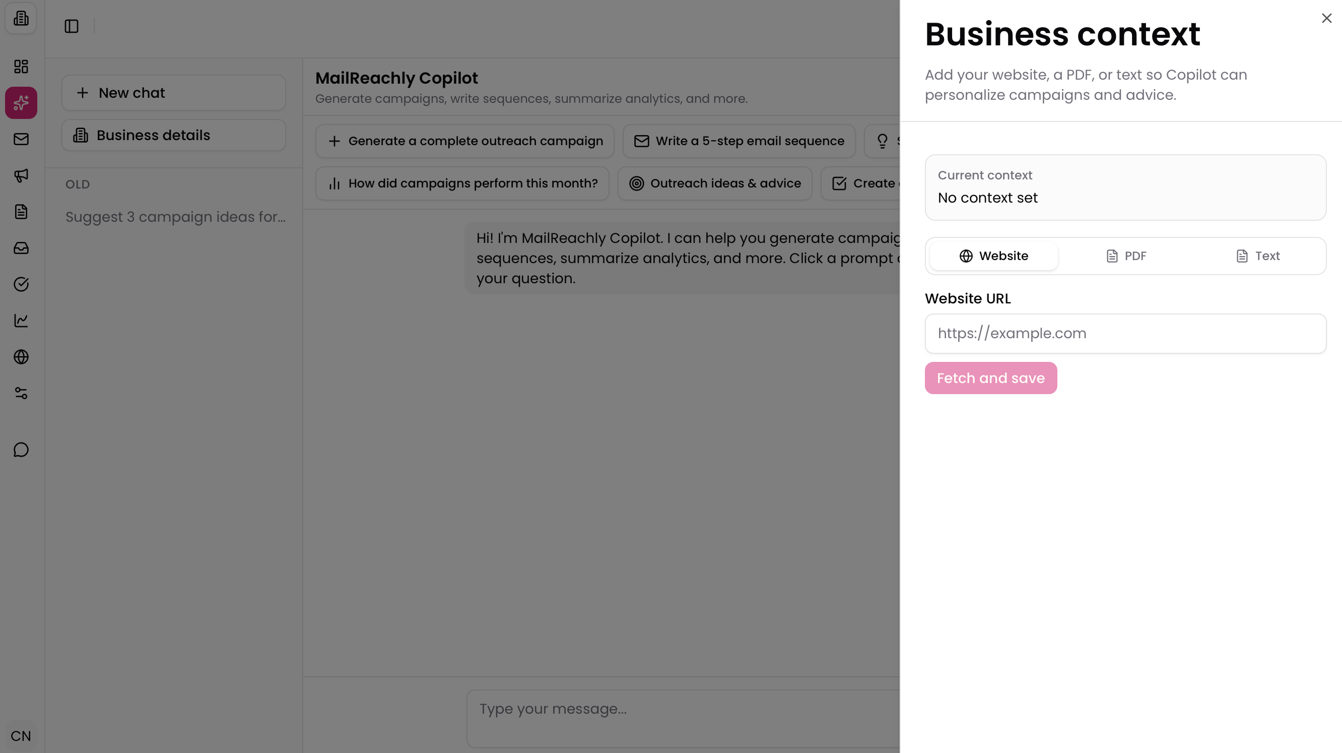AI Copilot for cold email