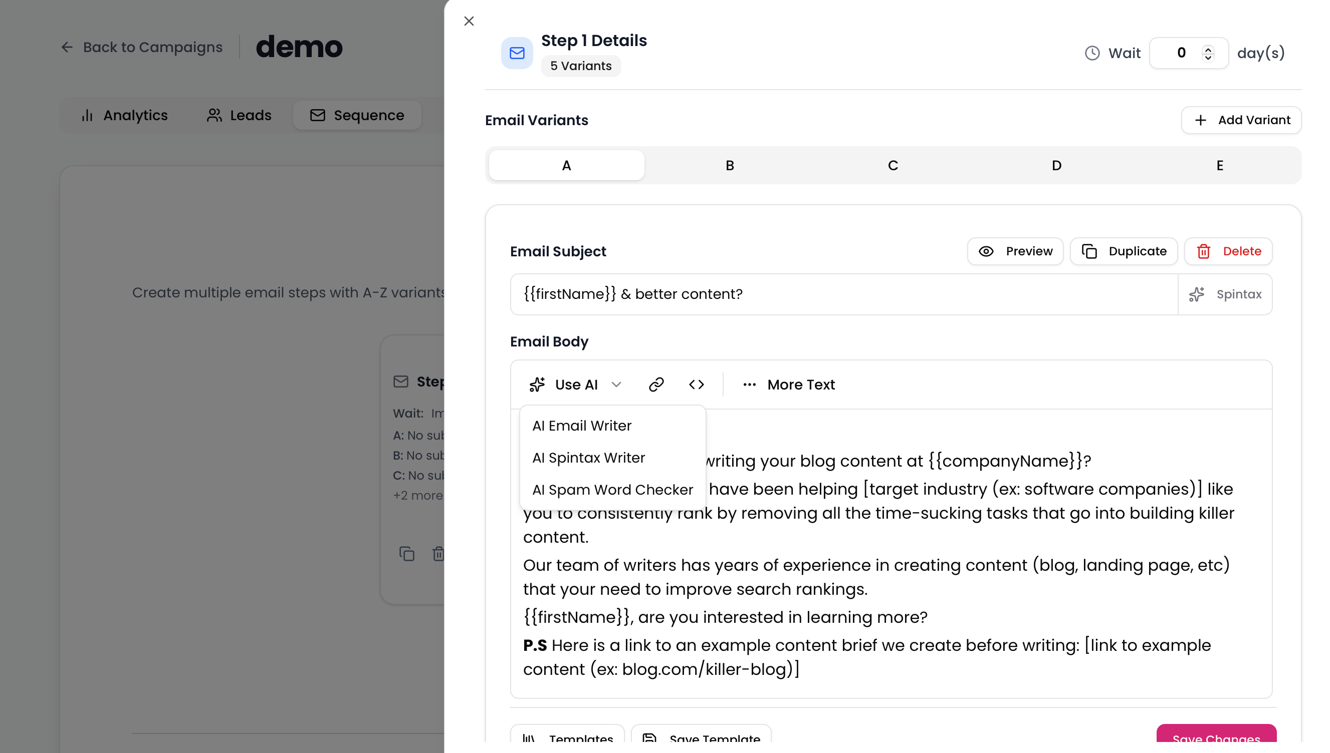 Campaign sequence builder
