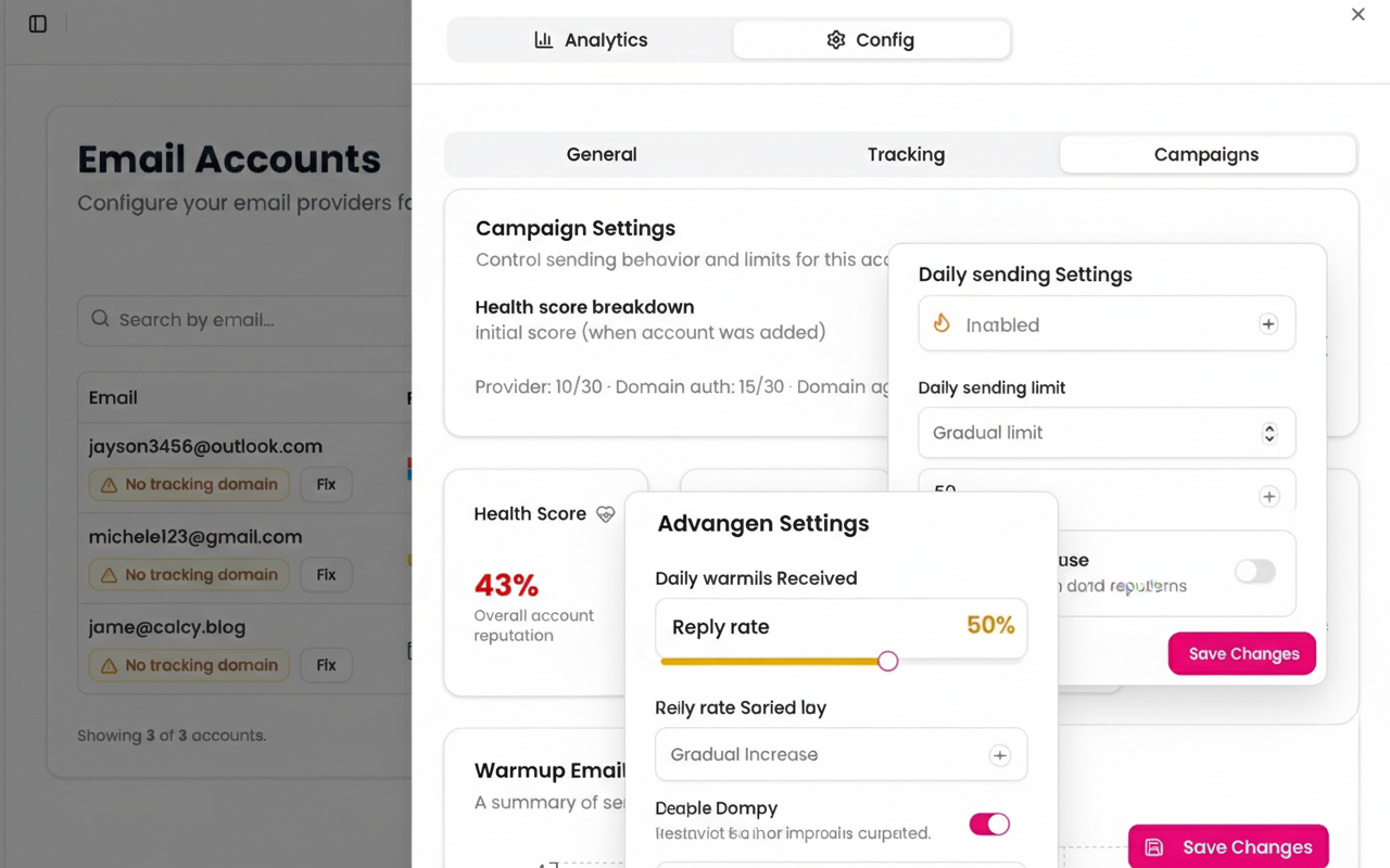 Email infrastructure and warmup