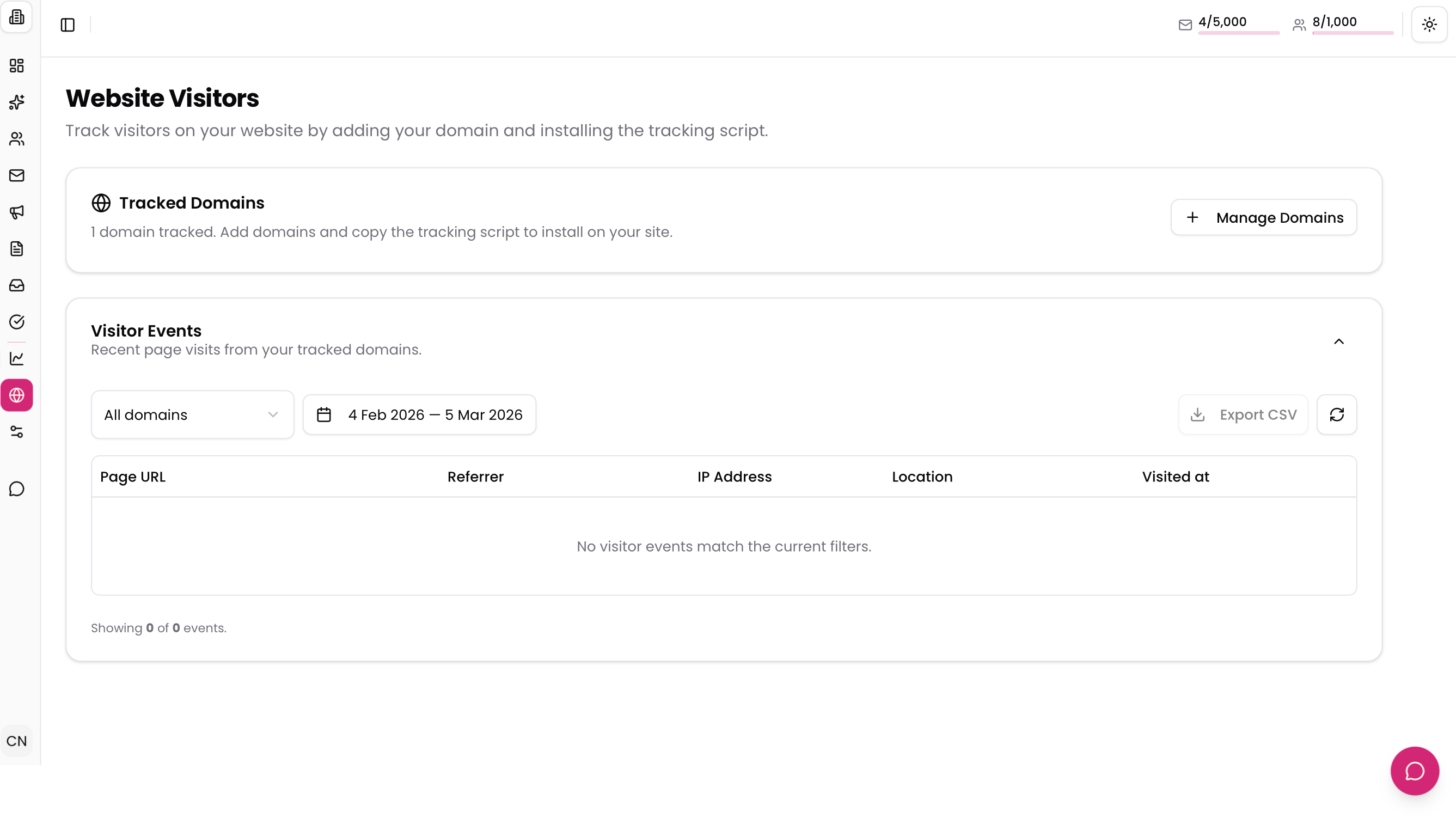 Website visitor lead capture